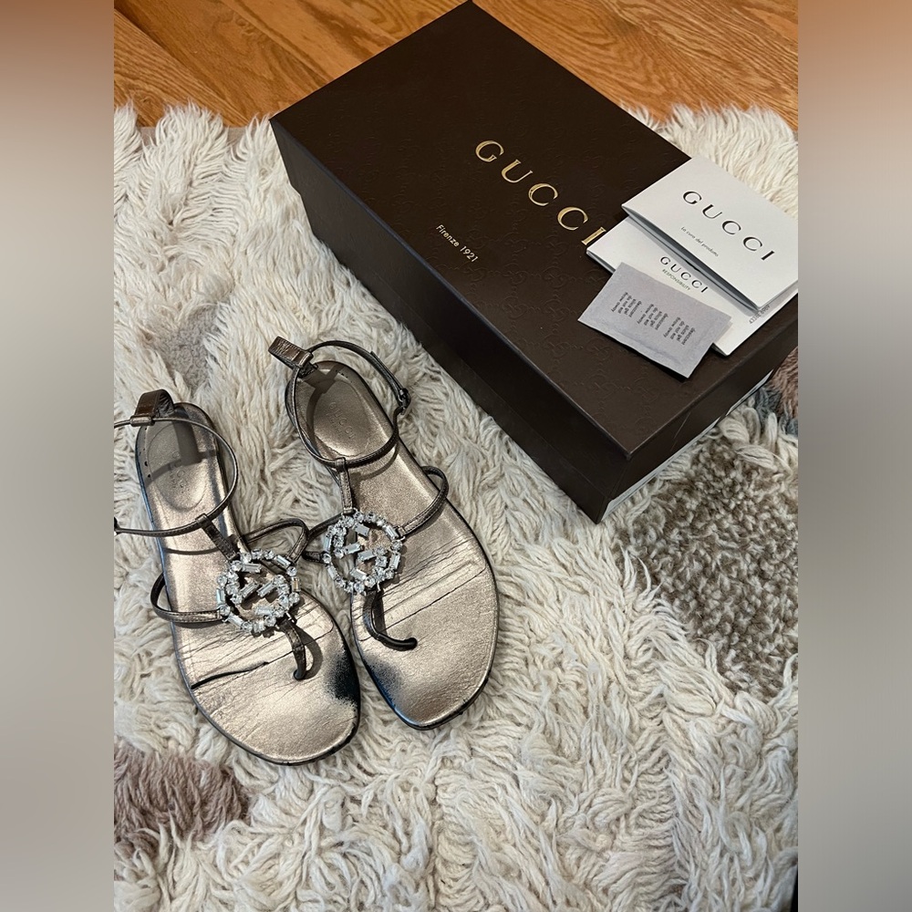 Gucci crystal sandals